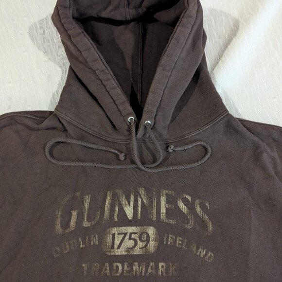 Guinness Official Distressed Hoodie Sweatshirt - Picture 4 of 7